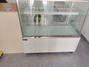 米沙熊 Misha  商用展示柜冷藏  甜品水果蛋糕寿司商用保鲜柜风冷无霜 玻璃甜品展示柜 直角后开门+风冷除雾  白色 落地三层长1.2米宽0.65米高1.2米 实拍图