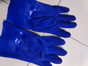 佳护全浸塑杀鱼橡胶止滑加厚全胶皮防水防滑工作耐磨防油劳保手套 蓝色磨砂手套：加绒款（3双） 均码 实拍图