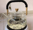 天喜（TIANXI）煮茶器蒸煮茶壶玻璃泡茶壶电陶炉加热烧水壶家用功夫茶具套装 编织方把茶壶【防烫把手】 900ml 实拍图