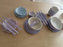 摩卡色mocarose碗碟套装碗盘家用餐具套装整套乔迁搬家新婚礼物炻瓷碗筷 炻彩香芋紫（精美礼盒装） 20头 实拍图