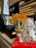 楚象招财猫摆件自动招手店铺前台招财装饰品水晶发财树送朋友开业礼物 米色时尚招财猫开业礼品摆件【礼盒装】 实拍图