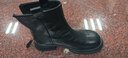 达芙妮短靴女牛皮复古厚底瘦瘦靴粗跟马丁靴女鞋子 4023605004 黑色 36  实拍图