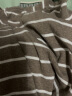 无印良品 MUJI 女式 弹力罗纹编织 半高领长袖T恤 BBM02A1A 打底衫 米白色条纹 XS 晒单实拍图