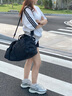 安踏（ANTA）健身包桶包男女夏季大容量旅行斜挎网球包游泳健身训练收纳包 【干湿分离】基础黑-1 均码（约21L） 实拍图