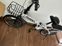 凤凰（Phoenix） 折叠自行车女男儿童学生女士超轻便携免安装载变速折叠小轮单车 【双减震碟刹】20寸单速五刀白色 实拍图