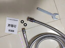 卓匠坊 抽拉式厨房冷热水龙头不锈钢软管 伸缩花洒面盆浴缸龙头配件 F款粗螺纹1.5米 实拍图