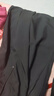 星禾莱2023新款垂感西装裤男直筒宽松休闲裤韩版免烫男生阔腿裤长裤 黑色九分 L 110-125斤 实拍图
