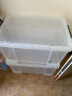禧天龙塑料衣物收纳箱玩具整理箱96L 透明  3个装 不带轮 实拍图