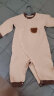 贝瑞加（Babyprints）婴儿连体衣秋冬男女宝宝夹棉哈衣卡通可爱对开爬服加厚 棕90 晒单实拍图
