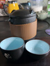 TOUCH MISS旅行茶具套装便携式包一壶二四杯快客杯户外车载喝茶随身泡茶壶 猫耳一壶两杯咖啡色 实拍图