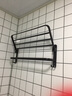 格拉菲亚免打孔 折叠浴巾架太空铝毛巾架浴室挂件套装 五金卫浴卫生间挂件 6件套装A款 【欧式风格】黑色 实拍图