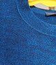 柒牌（SEVEN）【可机洗针织衫】柒牌男装圆领长袖毛衫时尚青年百搭多色休闲毛衣 灰蓝 180/96A 晒单实拍图