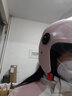 AD电动车头盔新国标认证男女士四季通用电瓶车安全帽女款冬季保暖围巾轻便半盔女款春秋款防护帽冬天 新国标【粉色】黑茶镜 实拍图