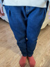 多妙屋女童牛仔裤秋冬加绒加厚一体绒儿童裤子洋气大童老爹裤直筒裤 【一体绒】深蓝 150 cm 参考身高145-155 实拍图