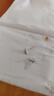 妖娆猫足银四叶草耳钉女2025年新款耳环七夕情人节生日礼物女生送女朋友 白色一对装 实拍图
