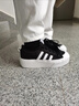 adidas NIZZA PLATFORM厚底增高运动帆布鞋女阿迪达斯三叶草 一号黑/白   40 实拍图