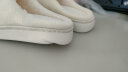 安尚芬棉拖鞋女士秋冬季新款居家卡通保暖加绒半包跟情侣地板拖月子鞋男 白色【卡通熊】 38-39 适合37-38 实拍图