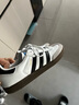 adidas「T头鞋」SAMBA OG经典复古板鞋德训鞋男女阿迪达斯三叶草 白/黑/浅灰 42.5 实拍图