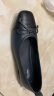 Bata浅口单鞋女夏季商场新款羊皮粗跟通勤蝴蝶结单鞋6721DCQ3 蓝/黑 37 晒单实拍图