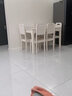 初屋岩板餐桌椅组合 意式轻奢中小户型简约方餐桌吃饭桌子餐厅家具 白色框架 实木椅【亮光雪山白】 1.2m  /1.3m一桌6椅【尺寸备注】 实拍图