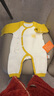 贝瑞加（Babyprints）新生儿连体衣秋冬加厚男女宝宝衣服夹棉保暖婴儿内衣柔软 黄59 实拍图