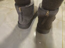 天美意雪地靴女鞋子商场同款厚底短靴休闲保暖女靴CNA41DD3 灰色 37 实拍图