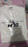 GLM华夫格短袖男款夏季宽松大码重磅白色五分袖简约百搭圆领男士t恤 实拍图