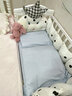 安敏诺（Anmino） 防螨四件套纯棉80支母婴A类床单床笠款防螨虫尘螨床品四季用品 静谧蓝 儿童全包 床笠款 被套120*150cm 实拍图