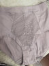 曼妮芬高腰低角裤内裤女士性感蕾丝底裤舒适棉底裆裤子20640569 090 紫色 XL (170) 实拍图