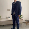 罗蒙西服套装男士商务修身西装男职业正装小西服新郎伴郎结婚礼服外套 藏青单扣【西服+西裤+马甲+衬衫 4XL /190【160-175斤】+7件礼品 实拍图