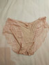 金三塔商场同款女士内裤100%桑蚕丝花边中腰三角裤真丝内裤女 粉色 1条 M 实拍图