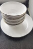 顺祥 碗碟套装家用中式轻奢金边陶瓷高档饭碗汤面碗组合简约碗盘餐具 8英寸饭盘2个装 实拍图