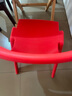 舒怡然 大中小学生塑料椅子靠背加大加厚培训班桌椅家用椅胶凳子 新款加厚靠背椅红色坐高35cm 小 实拍图
