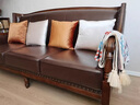 思美琢美式复古真皮沙发深棕色皮沙发组合客厅乡村风格广东佛山真皮沙发 单人位 实拍图