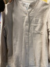 无印良品（MUJI）女式法兰绒 立领衬衫 格子 内搭 衬衣  BCB19C1A 淡黄色 S 实拍图