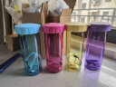 特百惠（Tupperware）莹彩塑料杯 男女学生夏季运动水杯子户外家用办公 晴天蓝430ML 实拍图