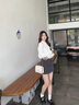 Calvin Klein小众单肩包礼物荔枝纹包包金属搭扣链条翻盖CK女包斜挎包DH2806 MTR-蛋壳黄 OS 实拍图