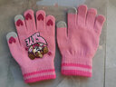 汪汪队立大功汪汪队儿童手套冬季男童手指套保暖挡风毛线宝宝五指手套女童玩雪 粉色（3-8岁） 实拍图