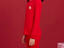 红豆儿童内衣套装纯棉男女童秋衣裤本命年鸿运大红色新年福H1010 160 实拍图