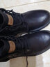 意尔康男靴时尚男英伦休闲皮靴复古高帮侧拉链马丁靴百搭工装短靴 实拍图