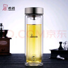 希诺抗菌玻璃杯双层商务办公车载水杯男高档泡茶杯子XN-9607K 410mL 实拍图