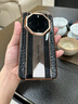 皇上请进 适用华为非凡大师手机壳mate60rs保时捷手机保护套真皮全包防摔超薄轻奢鳄鱼纹电镀外壳 【魅影黑】顶奢鳄鱼纹 Mate60RS非凡大师壳 实拍图
