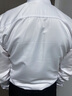 玺物长袖衬衫男秋冬季工作白衬衫修身正装上衣免烫大码抗皱薄外套秋装 白色+白色 2XL -建议120-135斤左右 实拍图