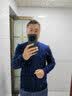布先生100%羊毛衫男士小高领毛衣厚纯色针织打底衫秋冬百搭上衣 【小高领】宝蓝 2XL (185) 实拍图