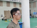 POLISI 专业篮球眼镜 男女运动护目镜 篮球足球近视眼镜 运动护具装备防雾抗冲击 灰色 配1.56非球面镜片（配0-400度） 实拍图
