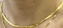 潮宏基18K金彩金项链女士 蛇骨链 XXK30000054 黄K约40cm加尾链 实拍图