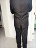 罗蒙男士西服套装商务职业正装小西装结婚新郎上班春秋季修身外套 黑色（西服+裤子+衬衫） 4XL 实拍图