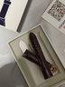 时仕（SEURE）1853天梭表带真皮手表带男适用力洛克俊雅海星卡森杜鲁尔蝴蝶扣表带 棕色【玫瑰金蝴蝶拉扣】 20mm 实拍图