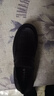 百丽休闲鞋男牛皮革格纹套脚豆豆鞋A1368AM4 黑色 40 实拍图