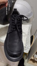 金利来（Goldlion）男鞋男靴工装靴时尚商务保暖加绒皮鞋舒适耐磨棉靴G571240153TRR-炭灰色-39码 实拍图